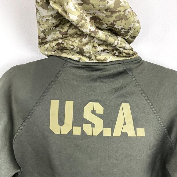 Nike Eagles Salute to Service Sideline Therma Pullover Hoodie Olive S - Picture 5 of 8